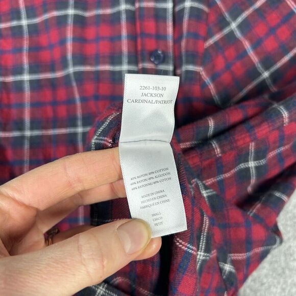 Rails Flannel Womens Small Jackson Cardinal Patriot Red Plaid Shirt - Picture 7 of 8